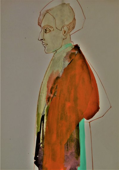 Profil af en farverig mand af Doris Schmitz