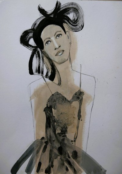 Elegant modeportræt af Doris Schmitz