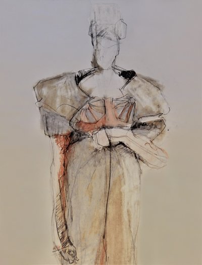 Elegant modetegning af Doris Schmitz