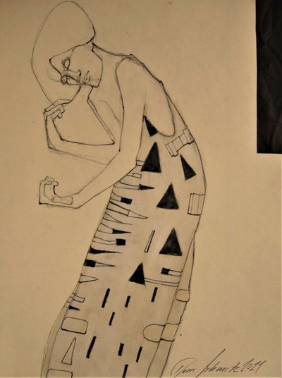 Elegant geometrisk figur af Doris Schmitz