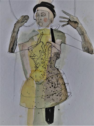 Udtryksfuld modefigur af Doris Schmitz