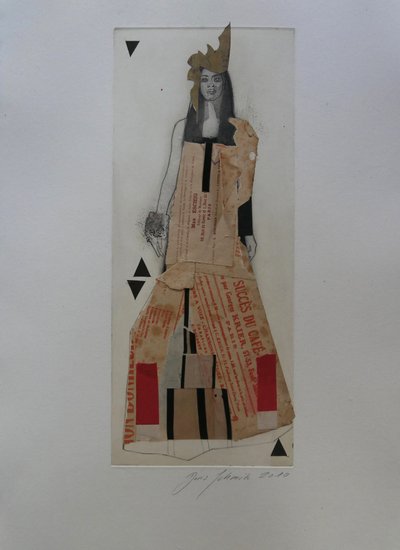 Modedronning-collage af Doris Schmitz
