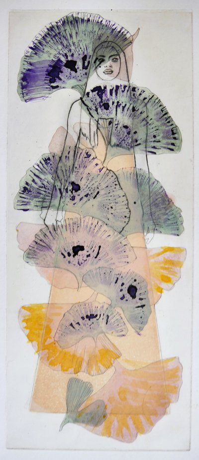 Figur af et ginkgoblad af Doris Schmitz