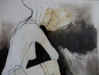 Studie af en eftertænksom figur af Doris Schmitz