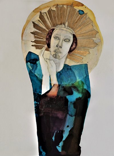 Regal Woman Golden Halo af Doris Schmitz