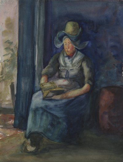 Hollandsk kvinde siddende af Dorothea Adelheid Dreier