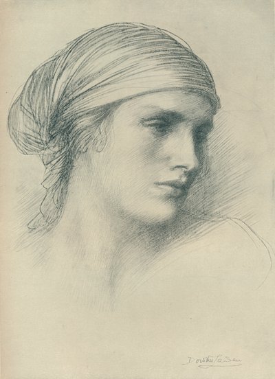 Studie af et hoved, c1916 af Dorothea Landau
