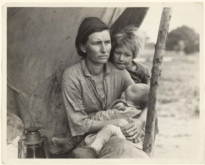 Fattige ærteplukkere i Californien af Dorothea Lange