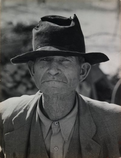 Tidligere lejerlandmand på Relief Grant, Imperial Valley, Californien af Dorothea Lange