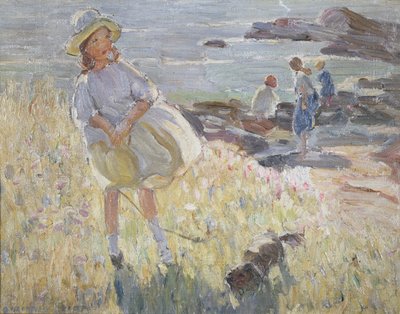 On the Cliffs (olie på lærred) af Dorothea Sharp
