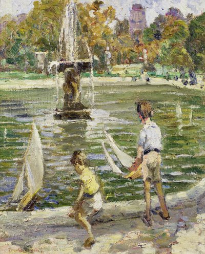 Sejlbåde i Hyde Park af Dorothea Sharp