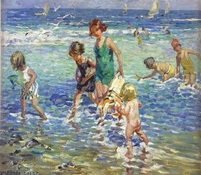 Sea Bathers (olie på lærred) af Dorothea Sharp