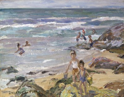 Summertime by the Sea (olie på plade) af Dorothea Sharp