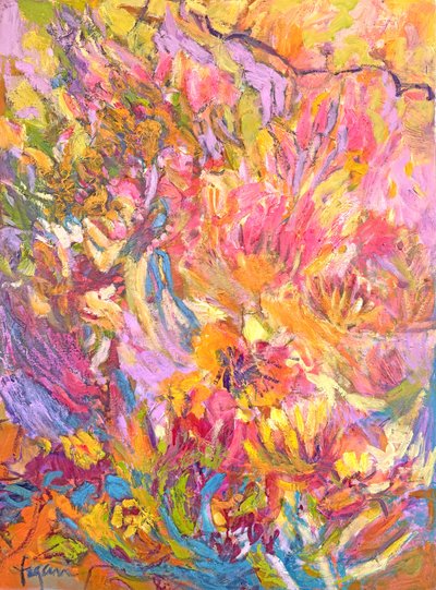 Livlige abstrakte blomster af Dorothy Fagan