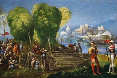 Aeneas og Achates på den libyske kyst af Dosso Dossi