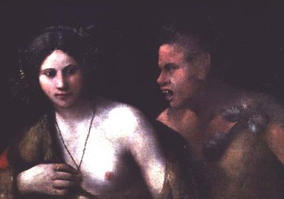 Nymfe og Satyr af Dosso Dossi