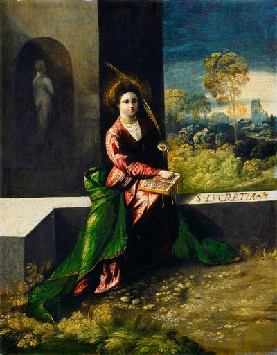 Sankt Lucretia, ca. 1520 (olie på panel) af Dosso Dossi
