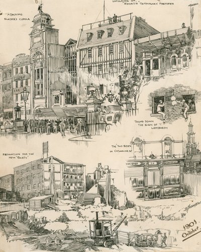 Skitser af London fra oktober 1901 (kobberstik) af Douglas Macpherson