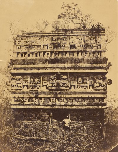 Chichén-Itzá- Højre fløj af nonpaladset af Désiré Charnay