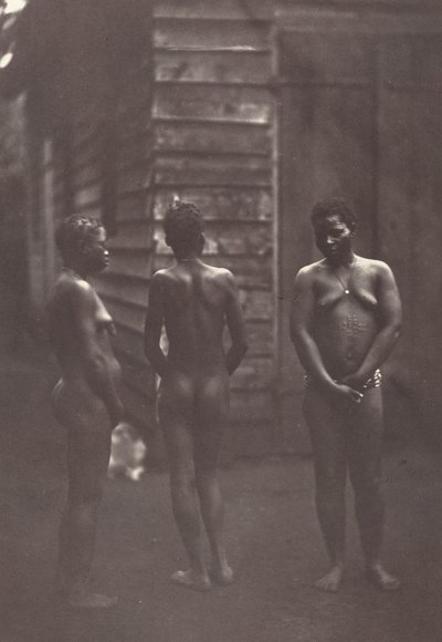 Tre madagaskiske kvinder tavle 30, 1863. af Désiré Charnay