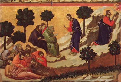 Kval i haven. Maesta altertavle (tempera på træ af Duccio di Buoninsegna