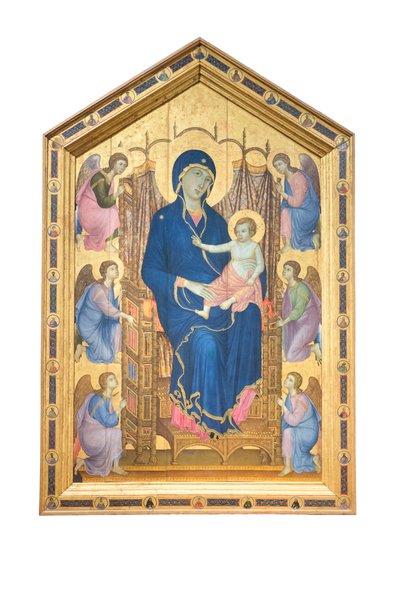 Madonna og Child troner med engle af Duccio di Buoninsegna