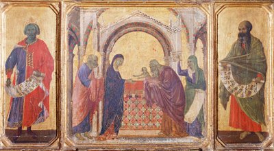 Salomon, præsentation ved templet og profeten Malachi, detalje fra predella af Maesta