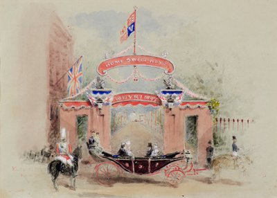 Indgang til Kensington Palace (akvarel) af Duchess of Argyll Princess Louise