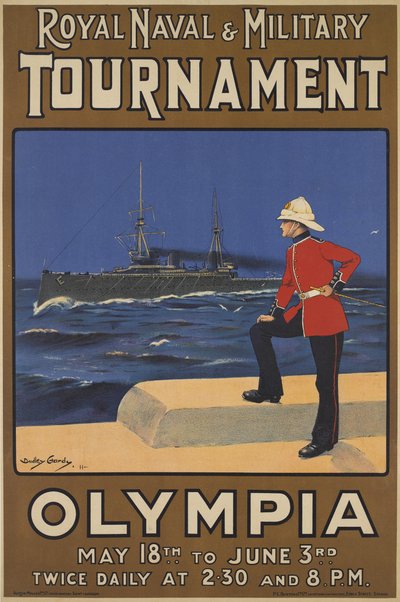 Plakat for Royal Naval and Military Tournament, 1910 af Dudley Hardy
