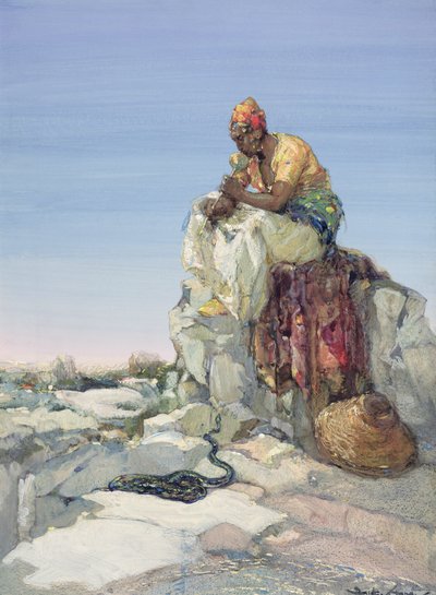 Slangetæmmer, 1900 af Dudley Hardy