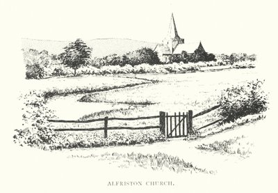 Alfriston Kirke (litografi) af Duncan Moul