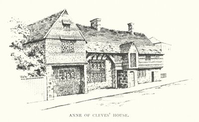 Anne af Kleves hus (litografi) af Duncan Moul