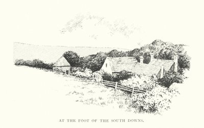 Ved foden af South Downs (litografi) af Duncan Moul