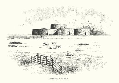 Camber Castle (litografi) af Duncan Moul