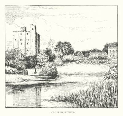 Castle Hedingham (litografi) af Duncan Moul