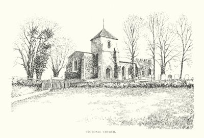 Clothall Kirke (litografi) af Duncan Moul