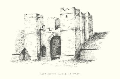 Daundelyon Castle Gateway (litografi) af Duncan Moul