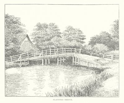 Flatford Bridge (litografi) af Duncan Moul