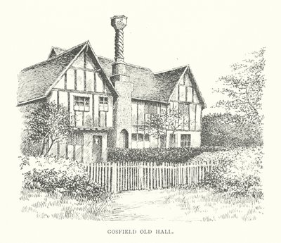 Gosfield Old Hall (litografi) af Duncan Moul