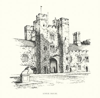 Knole House (litografi) af Duncan Moul