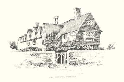 Old Cloth Hall, Biddenden (litografi) af Duncan Moul