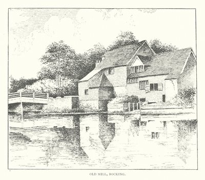 Den gamle mølle, Bocking (litografi) af Duncan Moul
