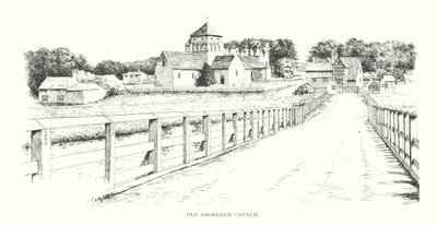 Old Shoreham Church (litografi) af Duncan Moul