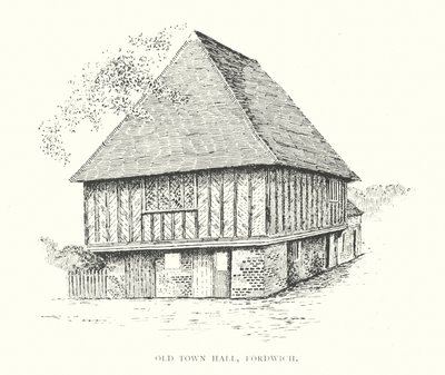 Det gamle rådhus, Fordwich (litografi) af Duncan Moul