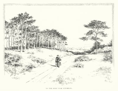 På vejen nær Hindhead (litografi) af Duncan Moul