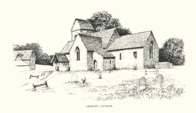 Sarratt Kirke (litografi) af Duncan Moul