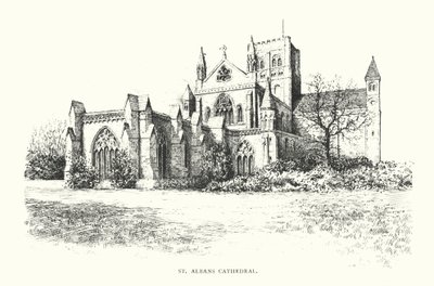 Albans Cathedral (litografi) af Duncan Moul