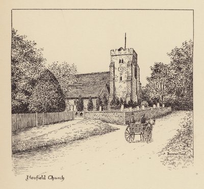 Sussex: Henfield Church (litografi) af Duncan Moul