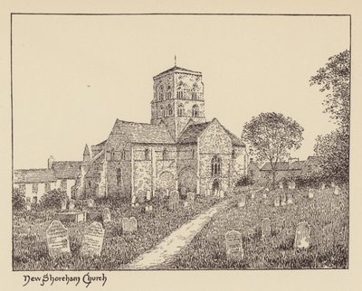 Sussex: New Shoreham Church (litografi) af Duncan Moul
