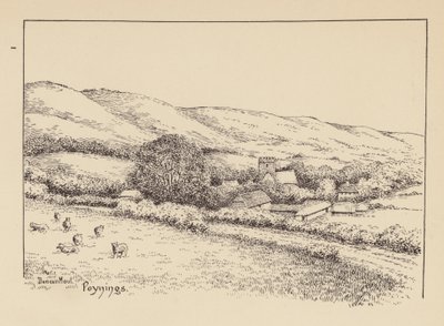 Sussex: Poynings (litografi) af Duncan Moul